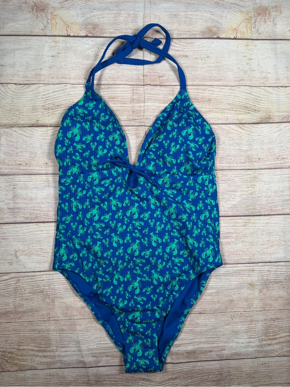 NWOT Roller Rabbit‎ x Target Blue One-Piece Swimsuit with Green Crab Print
